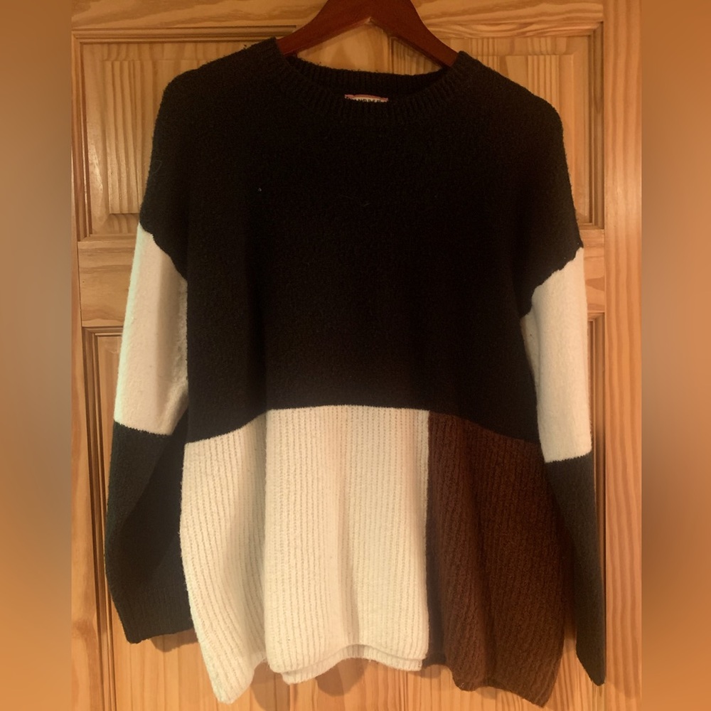 Block colored sweater